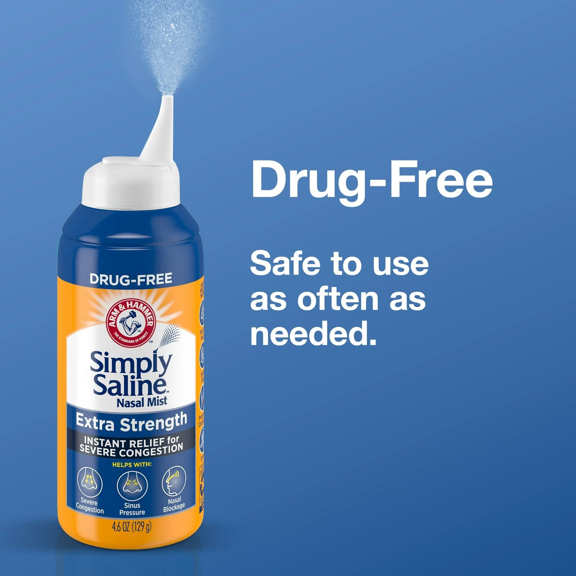 Simply Saline Nasal Mist 3% saline soothes congested nasal passages