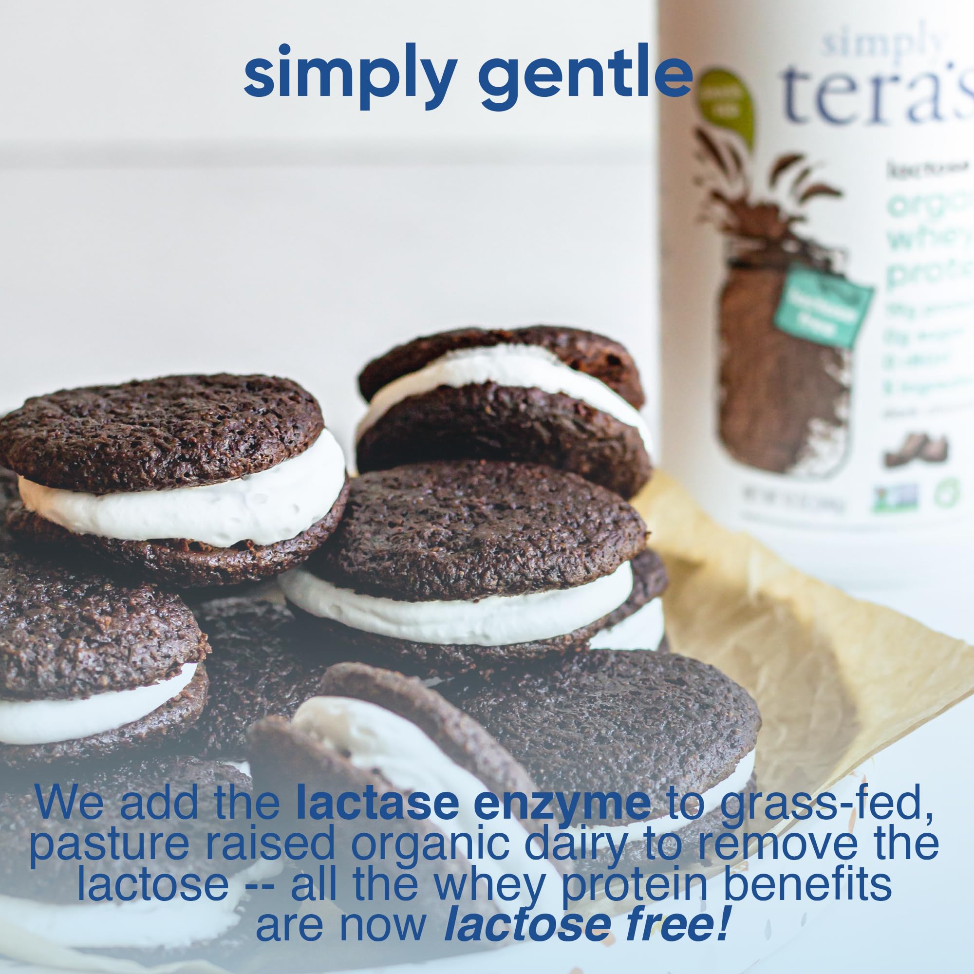 Simply tera's lactose-free whey smoothie ready for a morning energy boost.