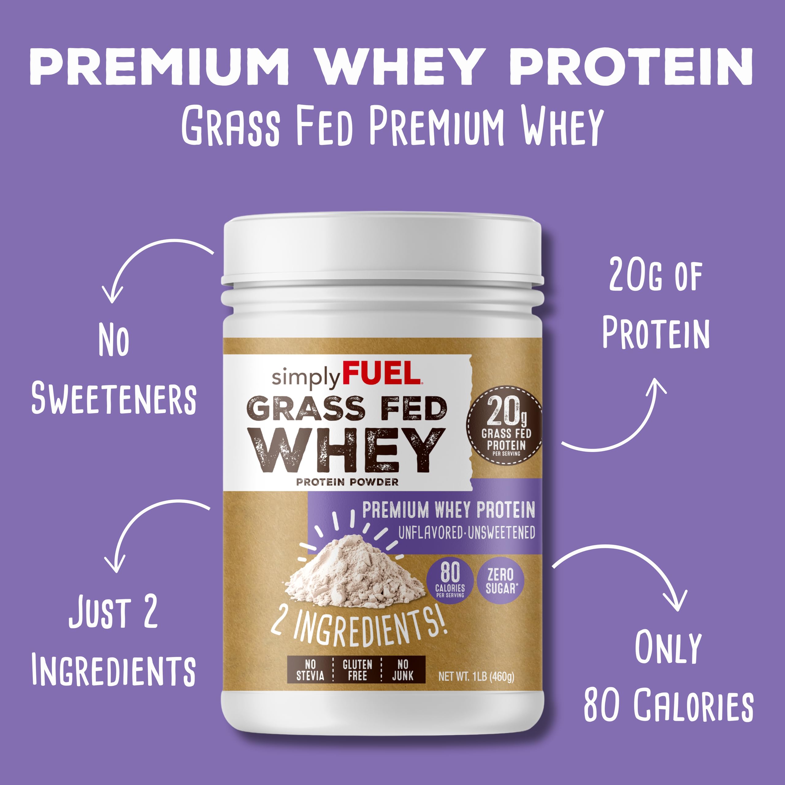 Two-ingredient SimplyFUEL formula label highlights purity and simplicity.