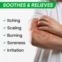Ingredients like Aloe Vera and Vitamin E soothe and hydrate the affected area.