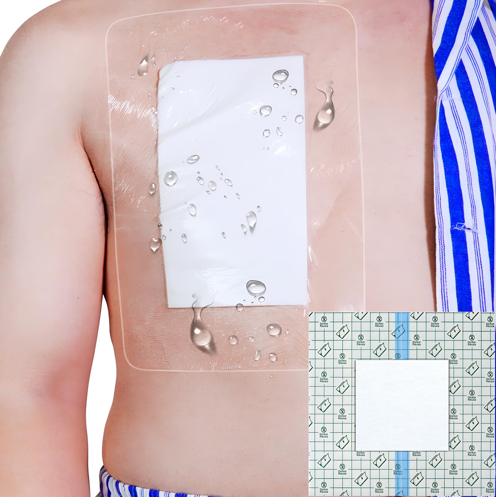 SinaiSea dialysis catheter shower cover provides wide coverage to keep your port dry during showers.