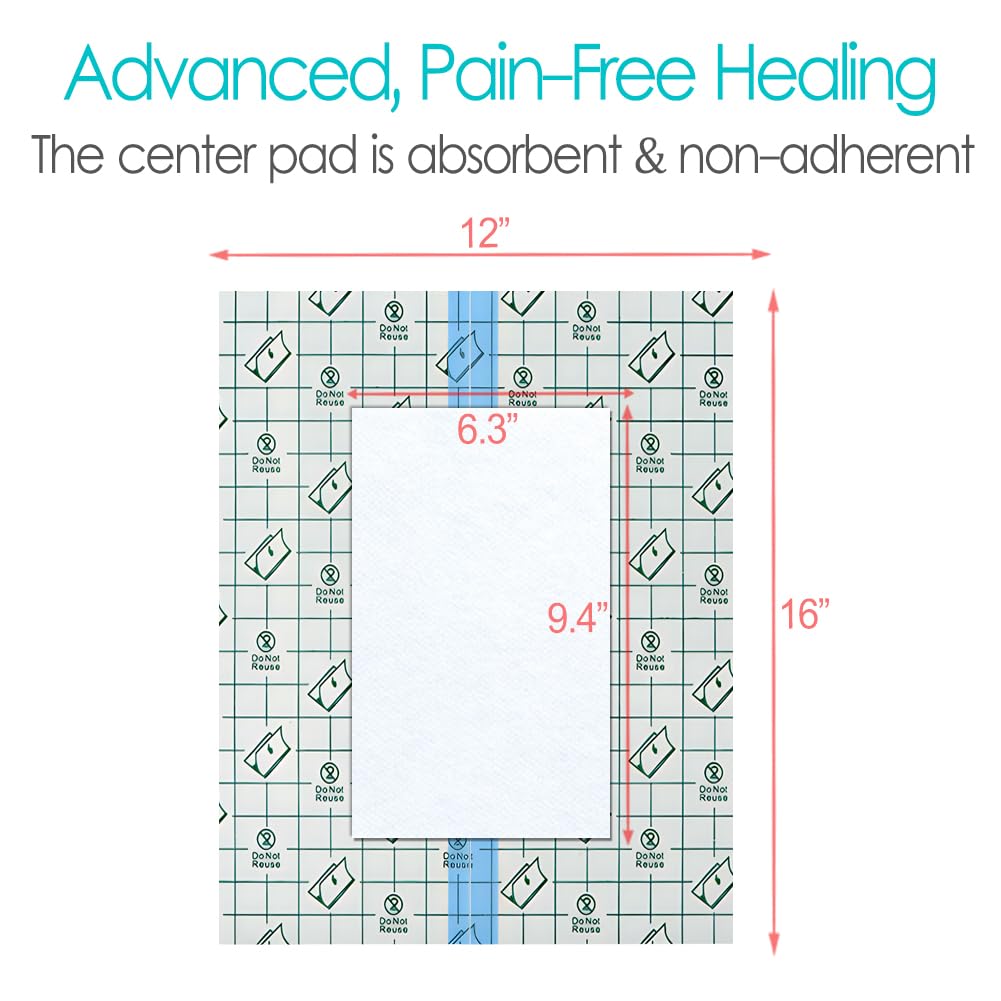 SinaiSea non-stick center pad minimizes sticking during adhesive removal