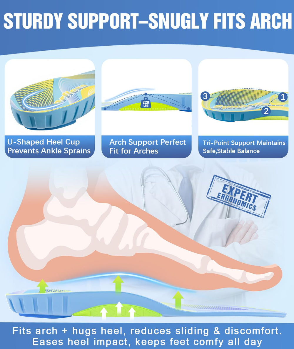 Sinbowl three-point biomechanical support aligns the foot for steadier steps.