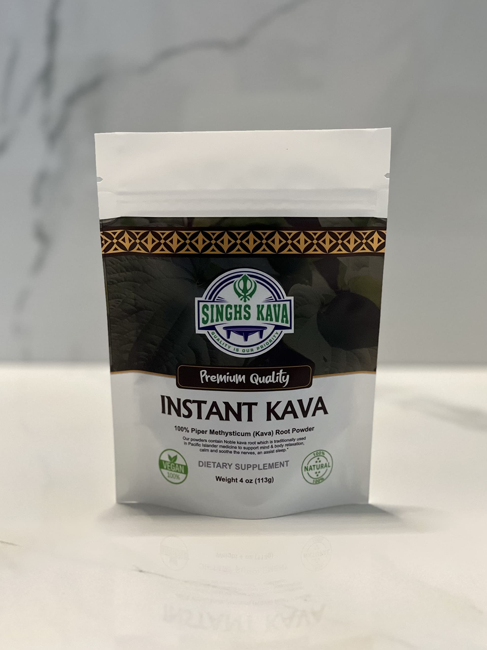 SINGHS kava in beverage being stirred for a smooth, ready-to-drink moment.