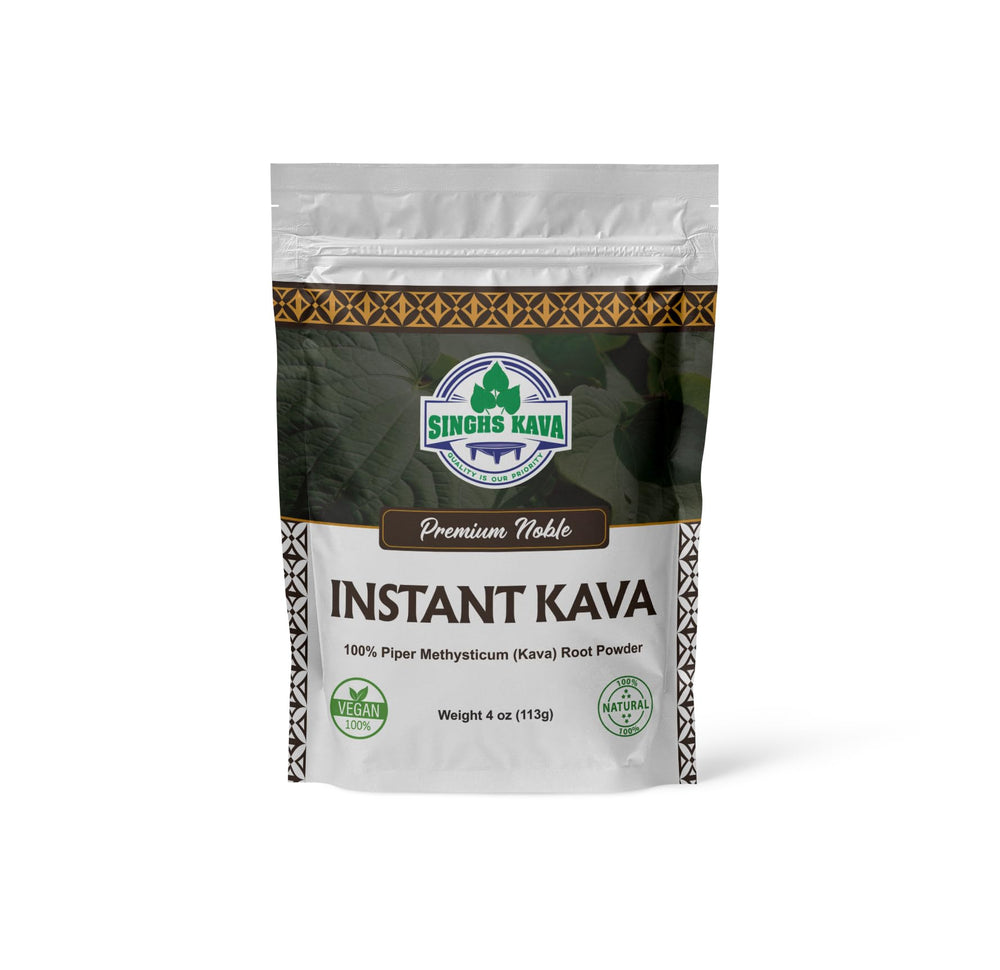 SINGHS micronized instant kava powder jar ready for quick on-the-go mixing.