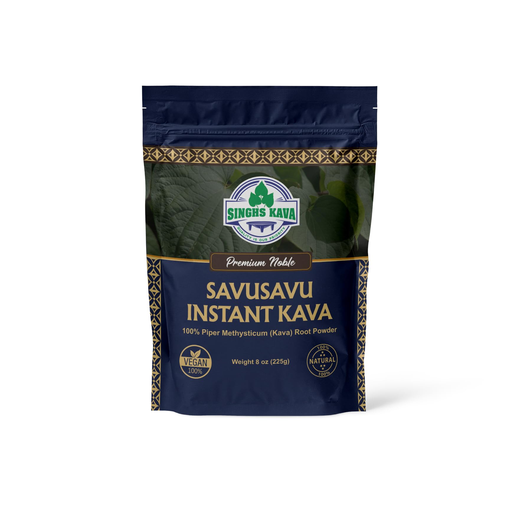 SINGHS Savusavu Kava powder stirred into a drink for quick, soothing enjoyment.