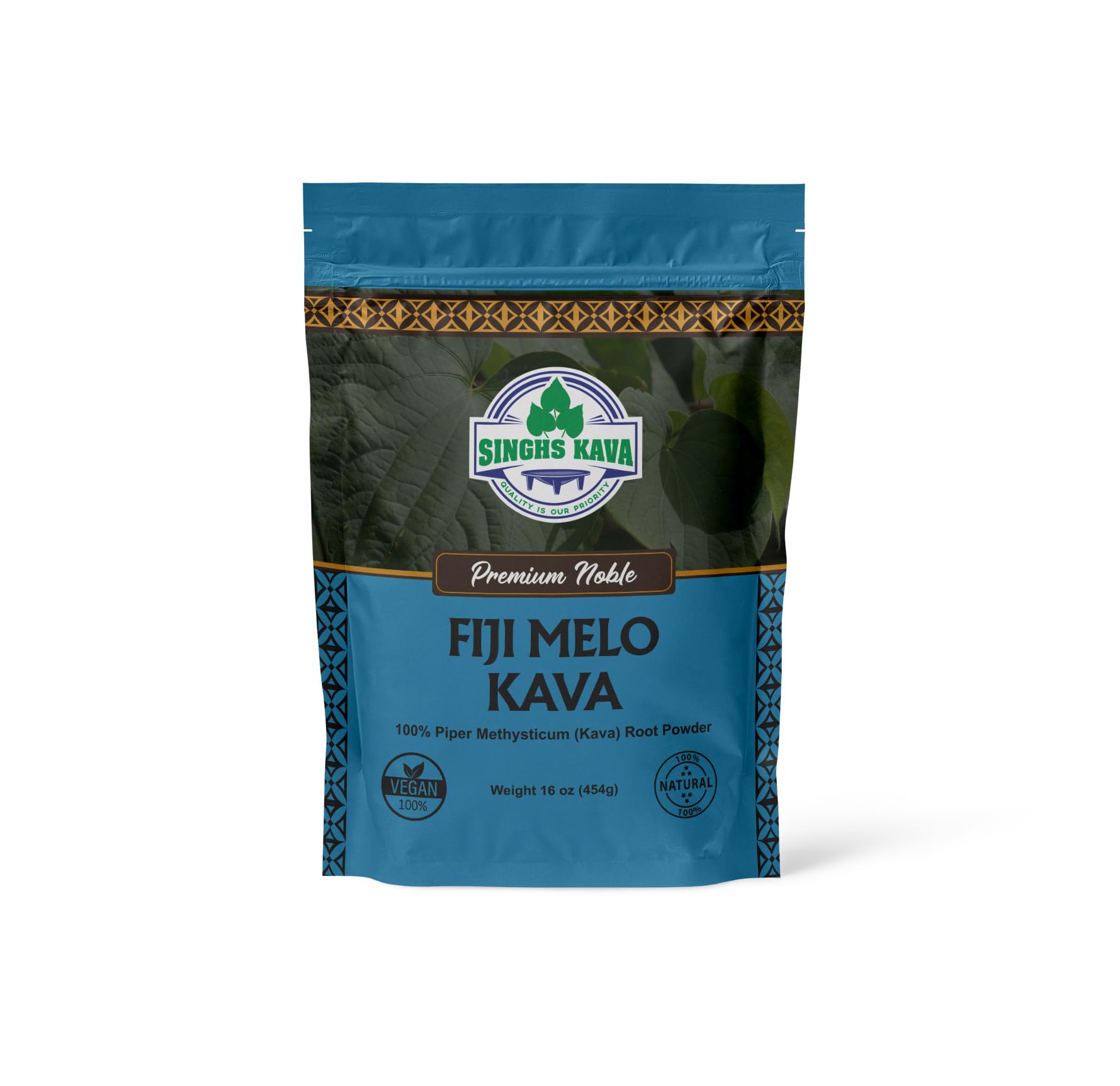 SINGHS noble fijian kava waka powder pack shot showing premium packaging.