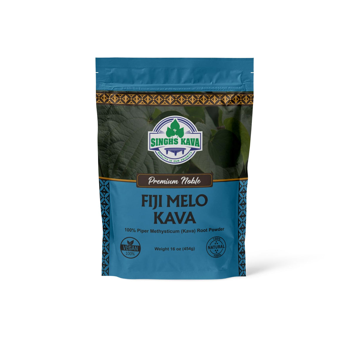 SINGHS noble fijian kava waka powder pack shot showing premium packaging.