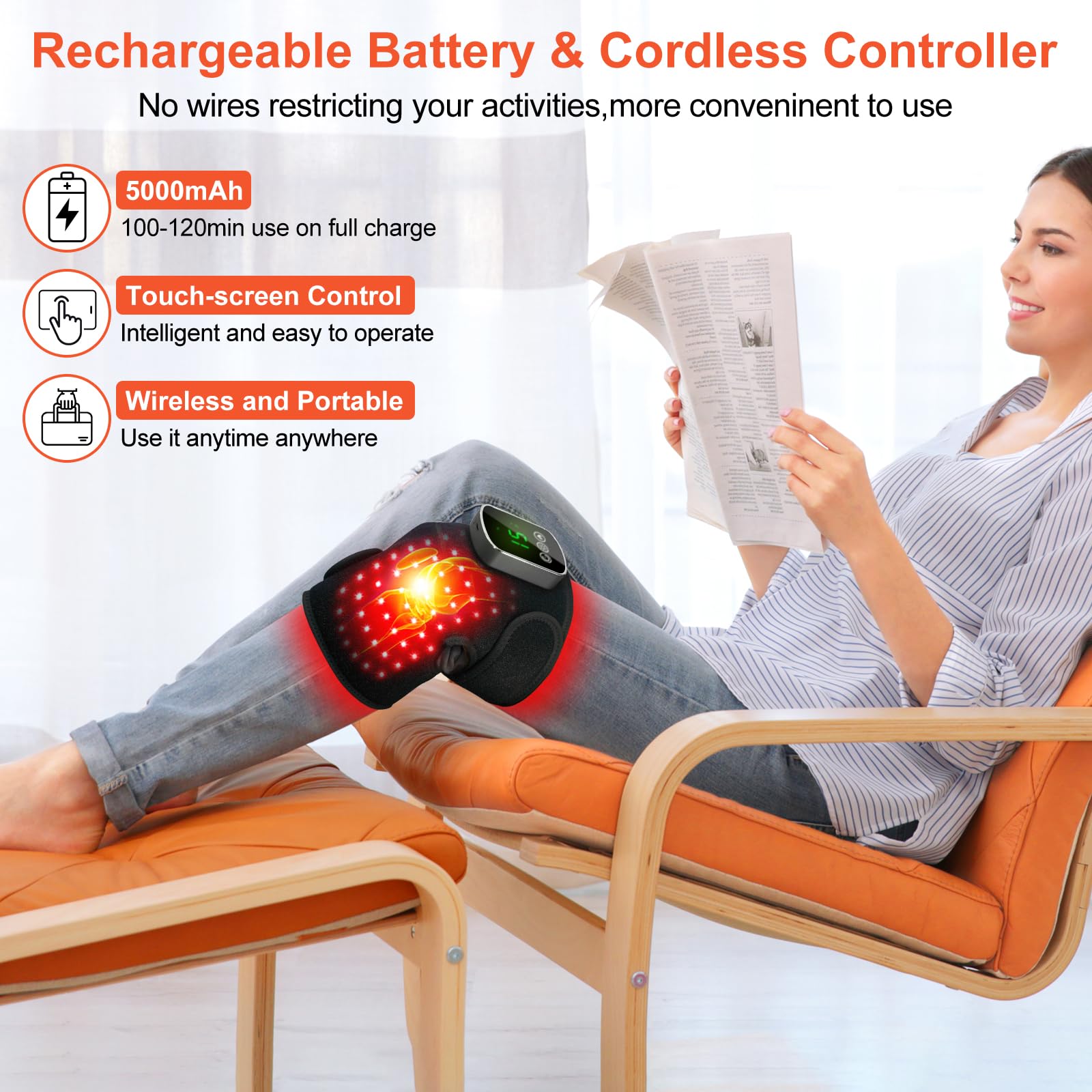 Sinnyelor 660nm red-light LEDs for visible therapy energy at the knee