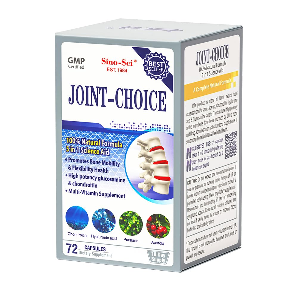 Sino-Sci Joint Choice bottle promotes natural joint support and daily mobility.