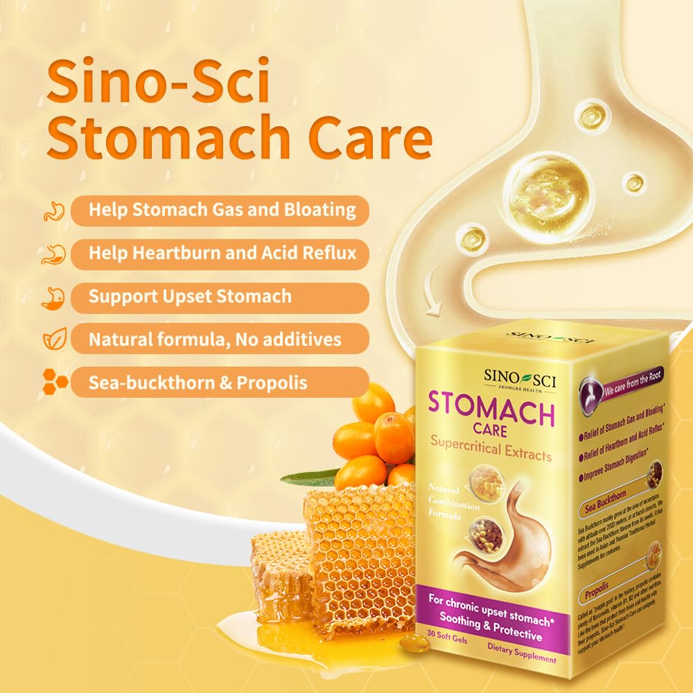 Sino-Sci Stomach Care ingredient sea buckthorn supports mucous membrane repair