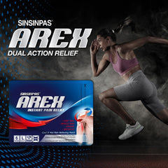 SINSINPAS AREX dual-action patch providing warm and cool sensations for comfort