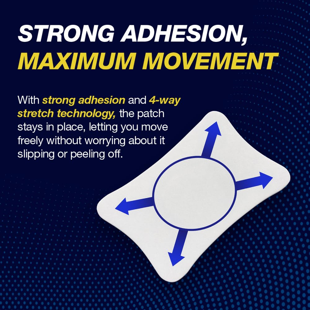 SINSINPAS AREX patch features 4-way stretch that moves with you.