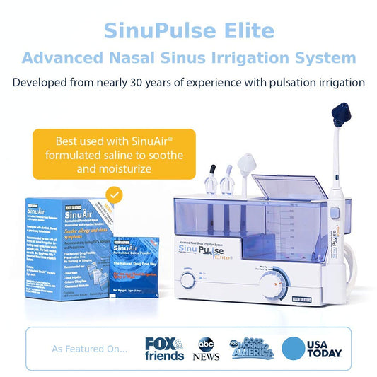 SINU PULSE ELITE 360-degree swivel tip for comfortable, adjustable flow