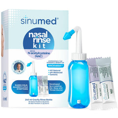 SinuMed Sinus Rinse gravity bottle ready for a smooth nasal flow