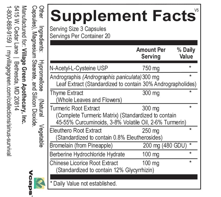 Sinus Survival SinuThyme packaging box shown for easy everyday use.
