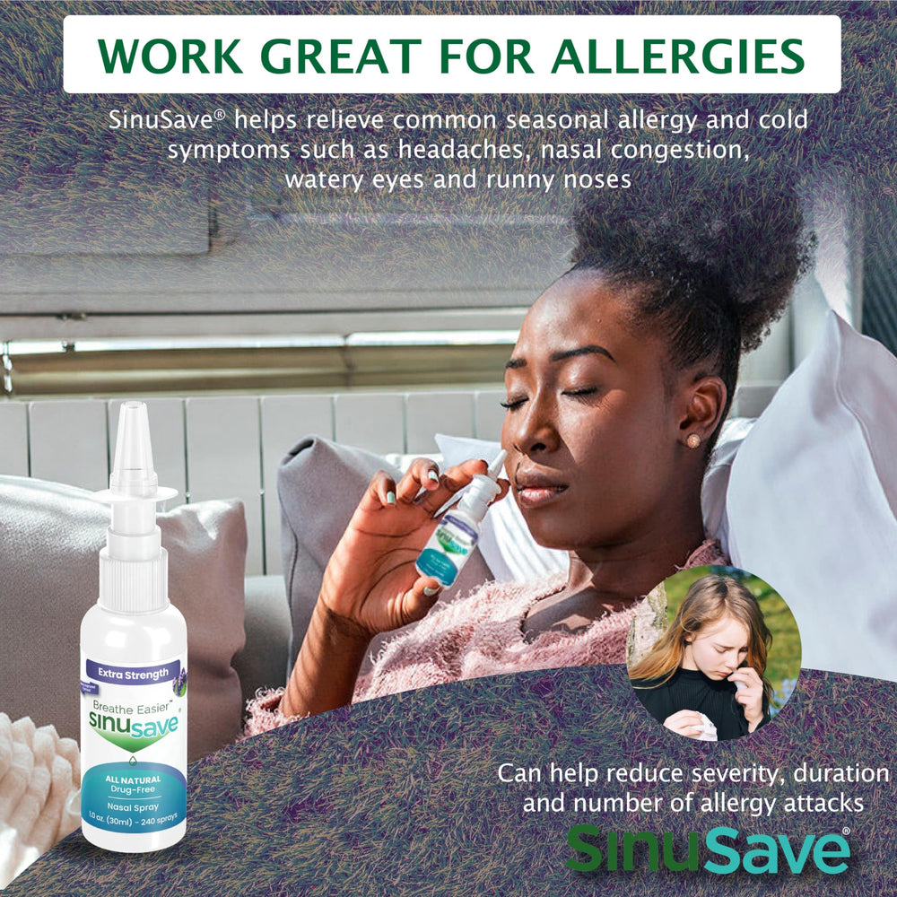 SinuSave nine essential oils ingredients highlight natural formula.