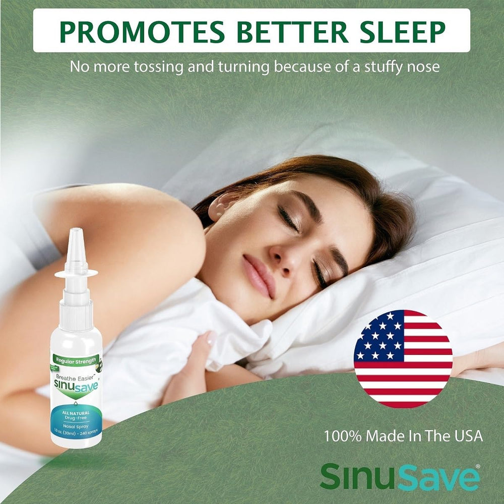 Sinusave regular strength consumer-use scene suggests daily nasal hygiene benefits