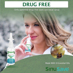 Sinusave regular strength packaging-box shows convenient, travel-friendly 1 oz size