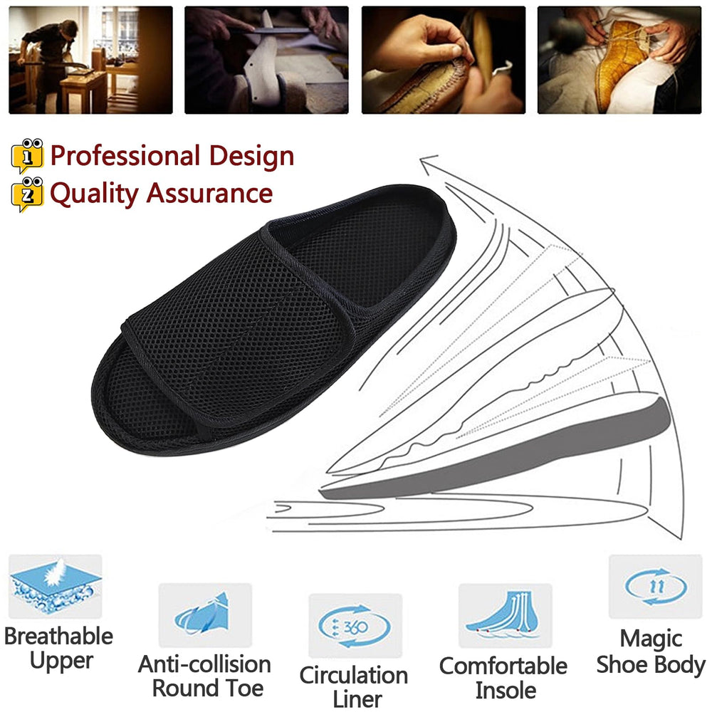Siomlana diabetic shoes with wide-opening design simplify toe entry for easy wear.