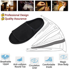 Siomlana diabetic shoes with wide-opening design simplify toe entry for easy wear.