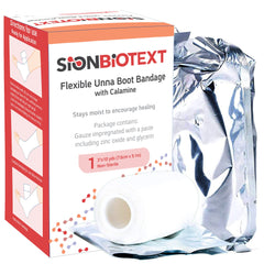 Sion Biotext Unna Boot calamine visual emphasizes moisture for healing