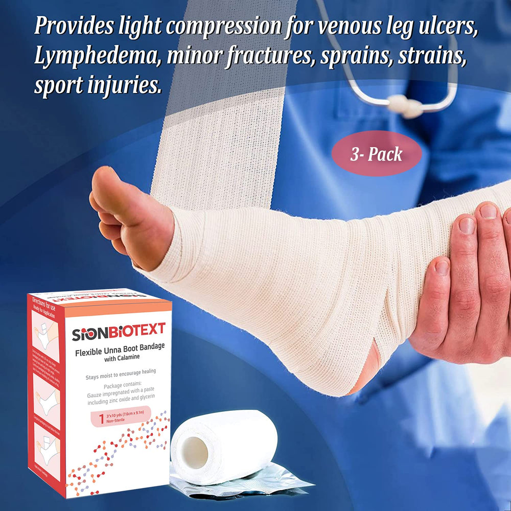 Sion Biotext Unna Boot promotes moist healing environment under dressing
