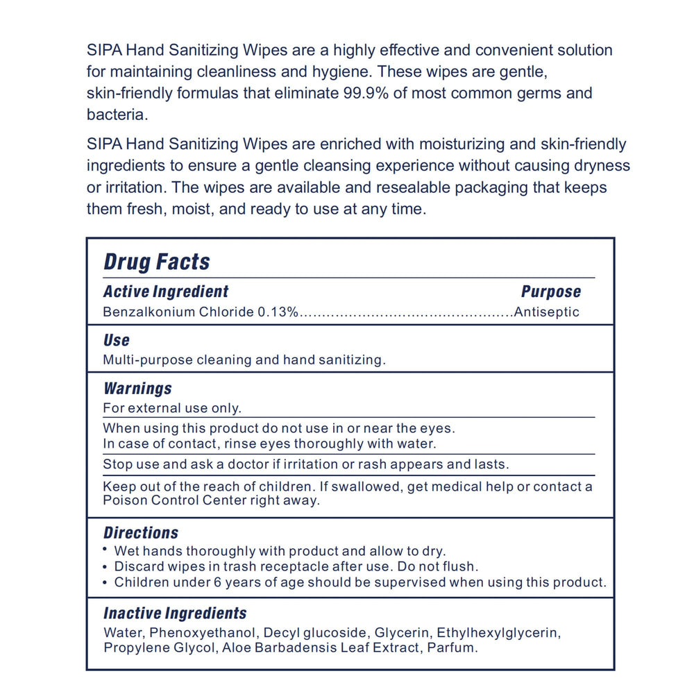SIPA grease and grime removal wipes for quick, mess-prone moments.