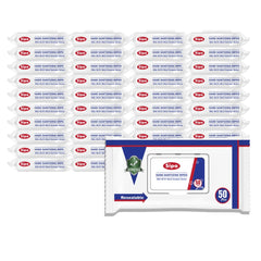 SIPA hand sanitizing wipes in a 50-wipe bag for on-the-go freshness.