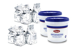 SIPA hand sanitizing wipes bulk setup for easy access and bulk refills.