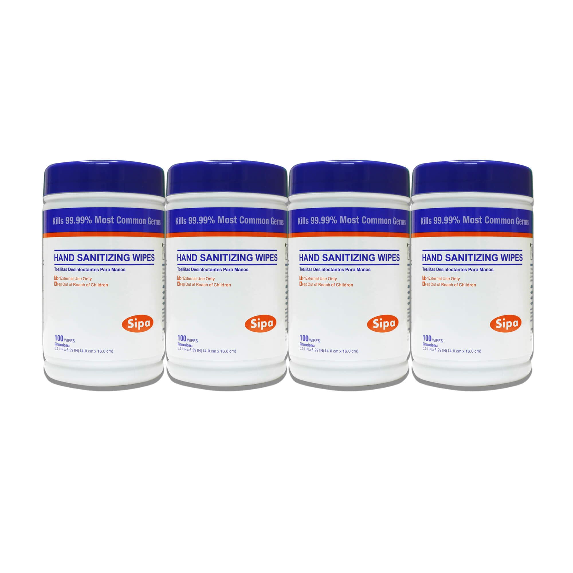 SIPA hand sanitizing wipes with soft texture for comfortable cleansing on the go.