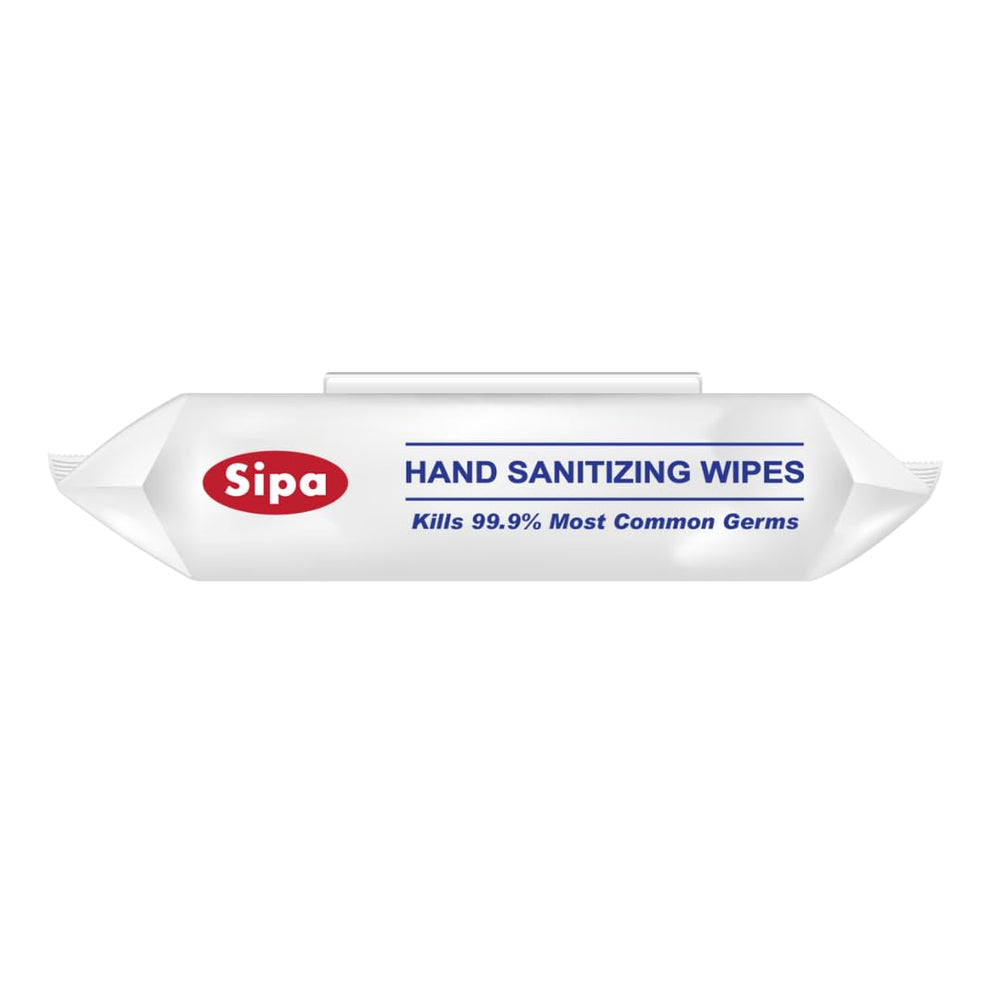 Travel-ready SIPA wipes kept in compact bag for travel use.