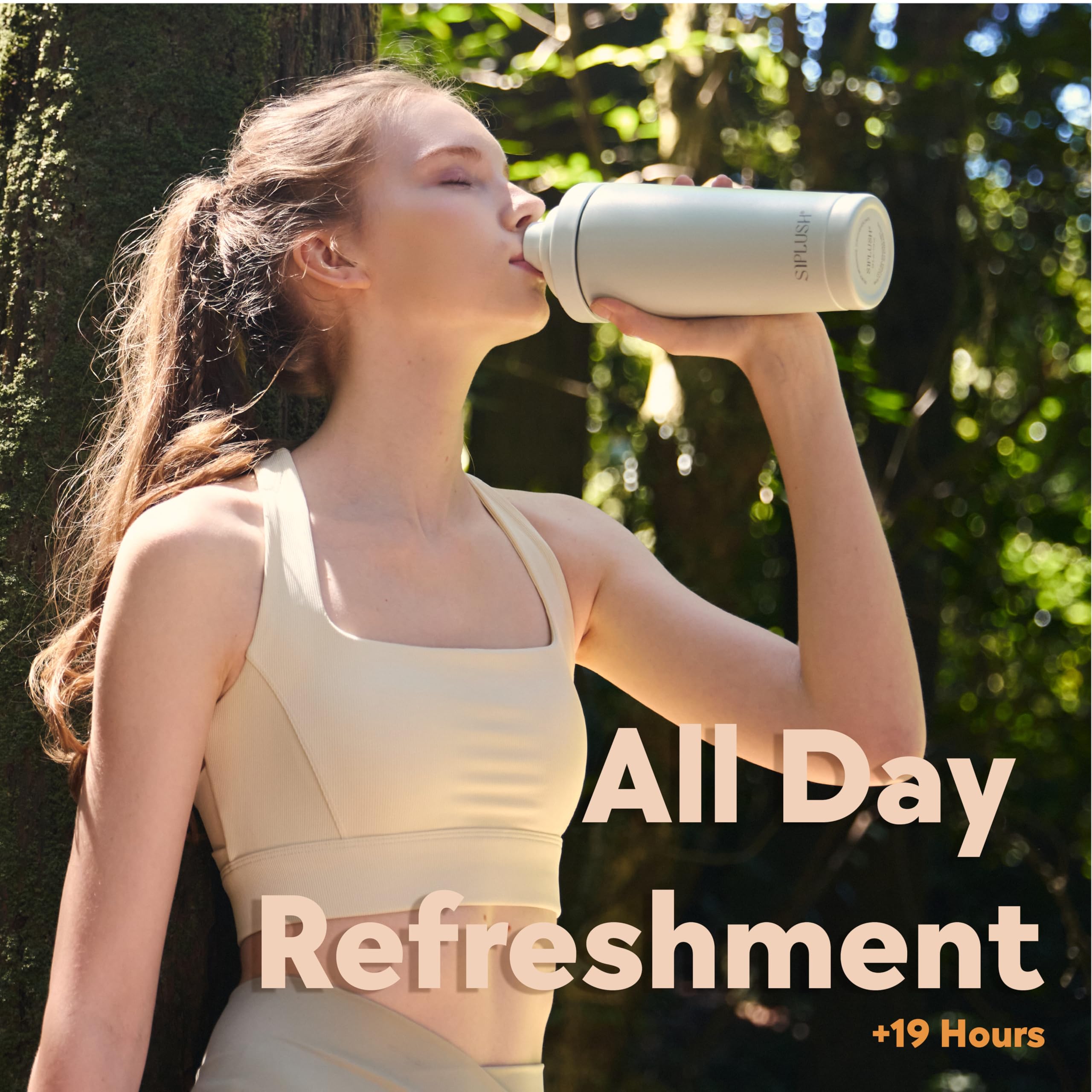SIPLUSH insulated bottle preserves cold drinks for hours