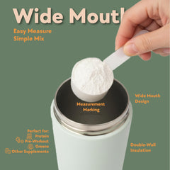 SIPLUSH shaker wide mouth for easy scooping and cleaning