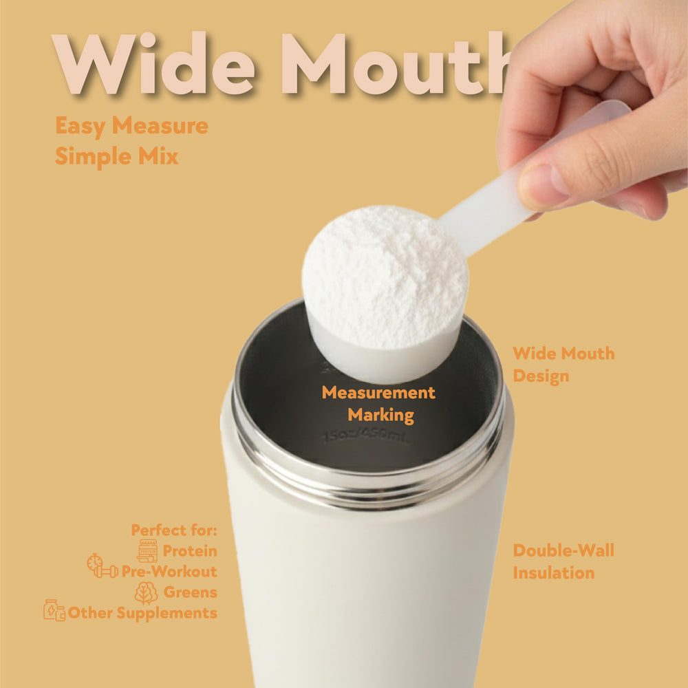 SIPLUSH Paradise Shaker wide mouth design makes cleaning and scooping easy