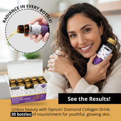 Sipnutri Diamond Collagen packaging emphasizes portability for busy routines.