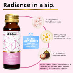 Sipnutri Sakura bottle in the fridge ready for a refreshing treat.