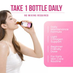 Person preparing Sipnutri Sakura as part of a daily beauty routine.