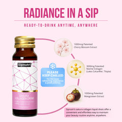 Mangosteen extract component on Sipnutri Sakura bottle highlighting antioxidants.