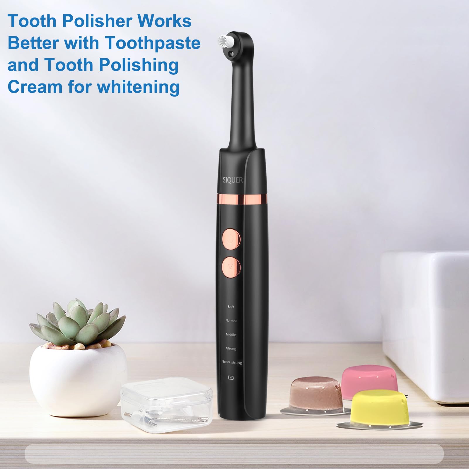 SIQUER Tooth Polisher complete kit supports daily cleaning and whitening routines