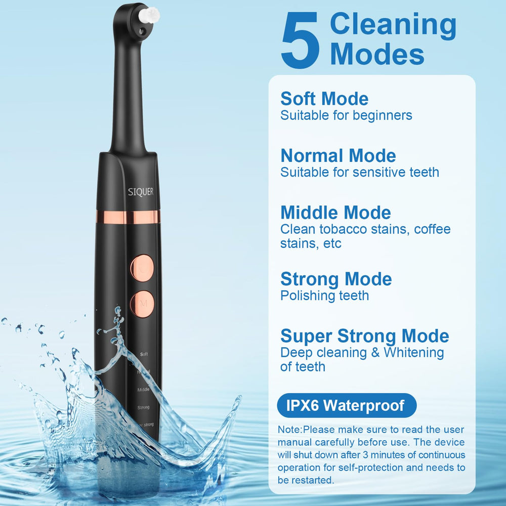 SIQUER Tooth Polisher USB-C charging for convenient power on the go
