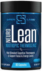 SIRENLABS Neuro Lean bottle-front shows capsules for energy and focus support.