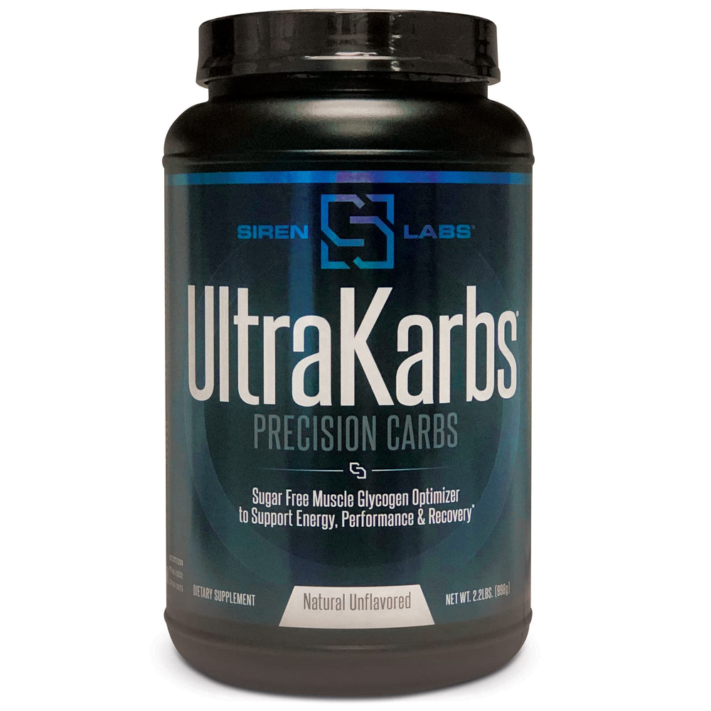 SIRENLABS Ultra Karbs tub front view for efficient carb loading before workouts