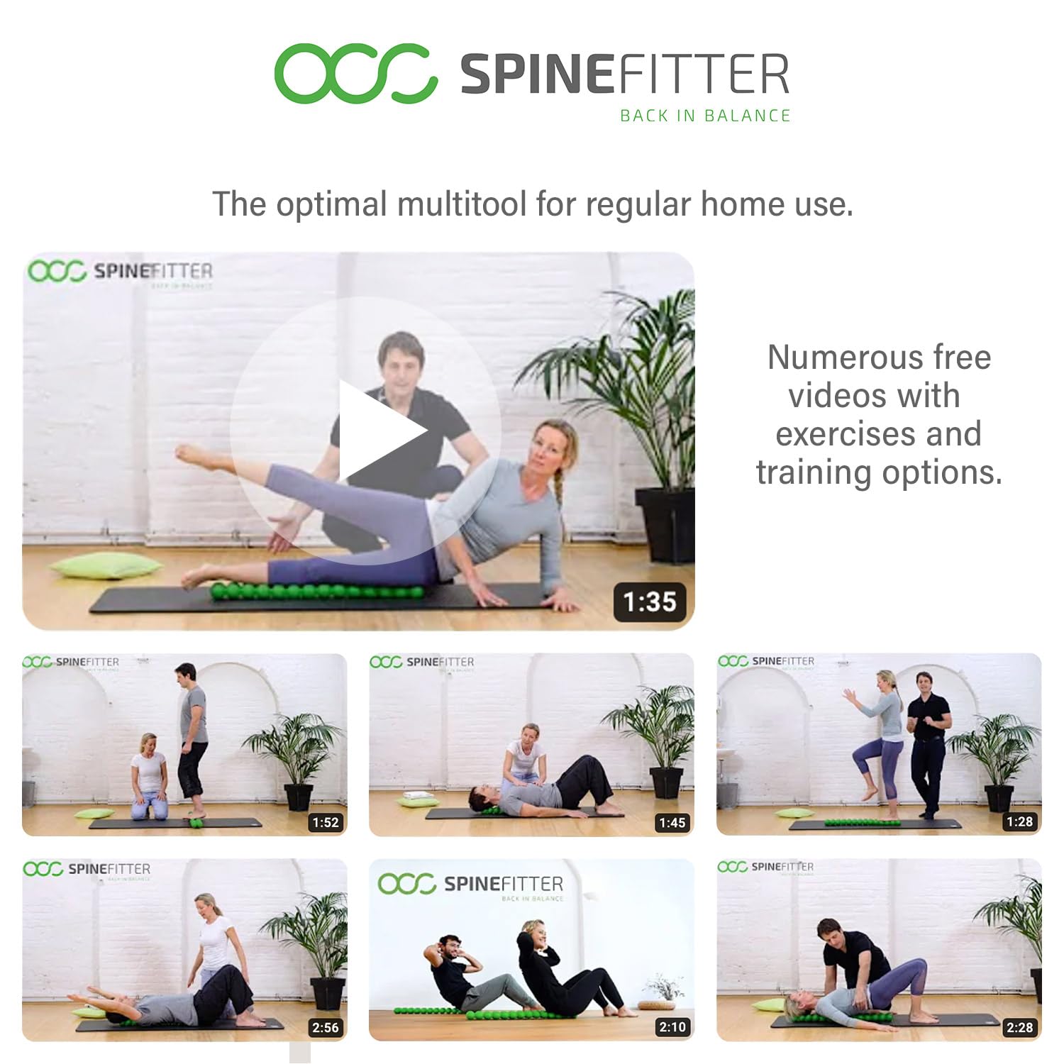 Sissel Spinefitter Green in-use during a Pilates session for spine mobility