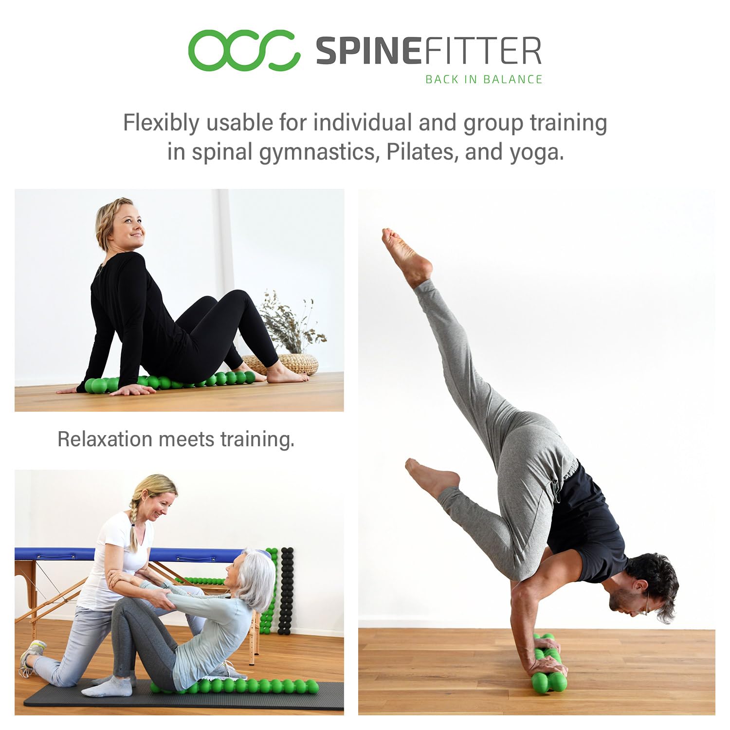 Sissel Spinefitter Green packaging with carrying strap for easy transport