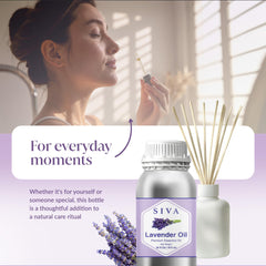 SIVA ORGANICS lavender diffuser setup creating a calm home environment