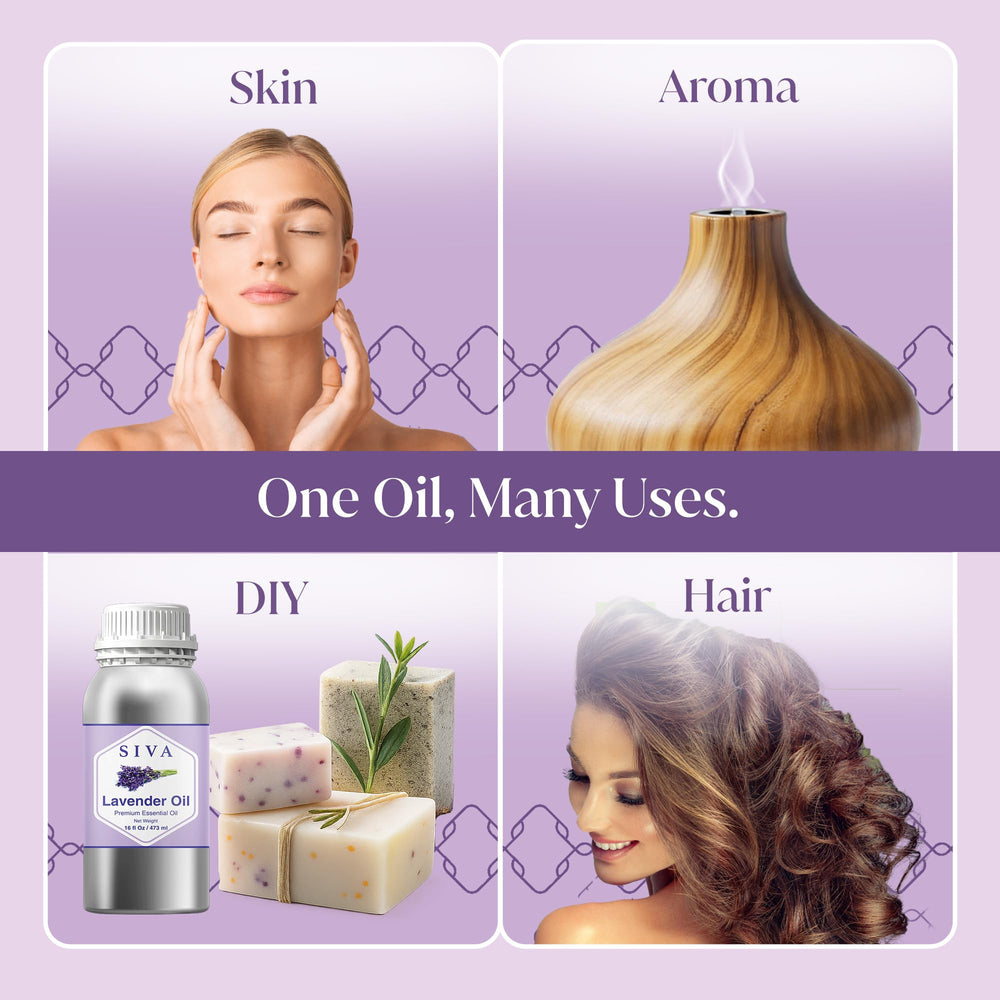 SIVA ORGANICS lavender oil used in hair care routine for scalp care