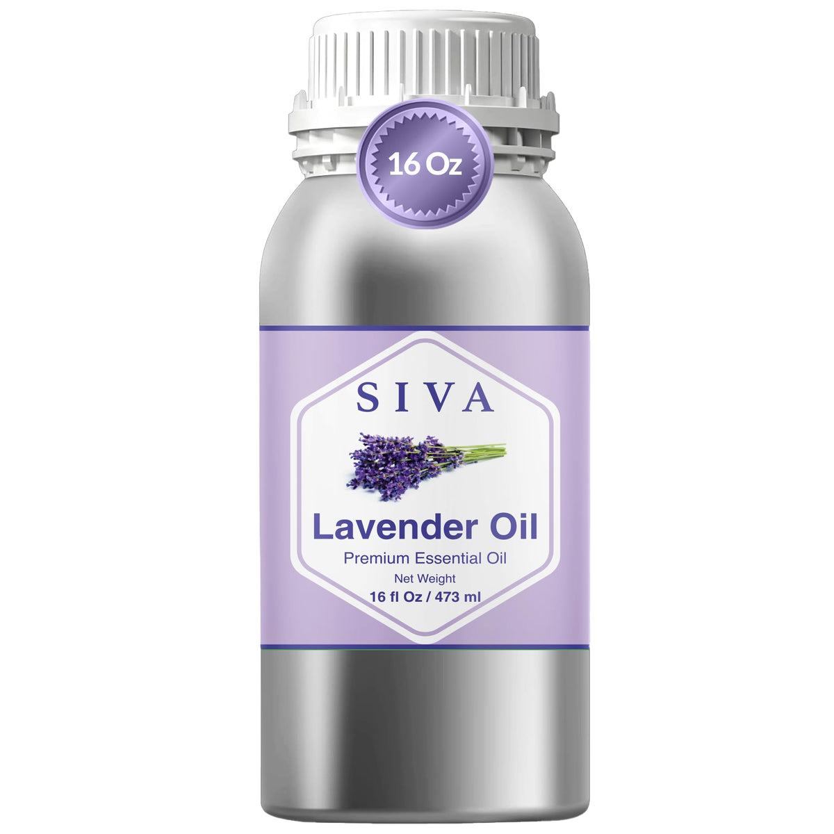SIVA ORGANICS Lavender Oil 16oz bottle for versatile diffusing and blending