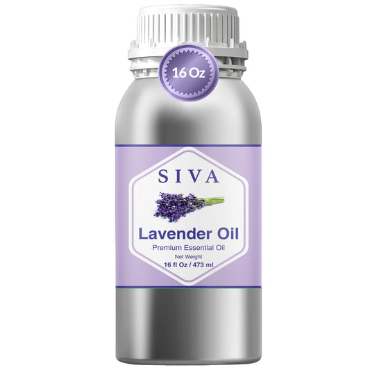 SIVA ORGANICS Lavender Oil 16oz bottle for versatile diffusing and blending