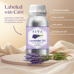 SIVA ORGANICS lavender oil applied to skin with carrier oil for safe use